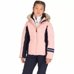 ROSSIGNOL GIRL POLYDOWN JKT BLACK PINK 23