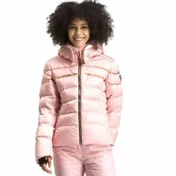 ROSSIGNOL W HIVER SATIN JKT POWDER PINK 22